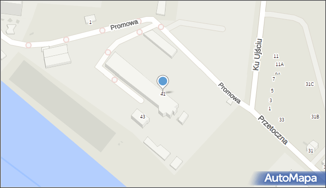 Gdańsk, Przetoczna, 41, mapa Gdańska