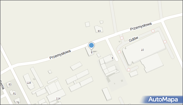 Gdów, Przemysłowa, 4, mapa Gdów