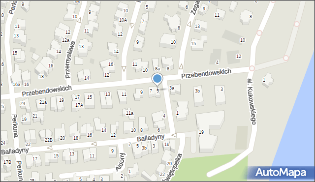 Gdynia, Przebendowskich, 5, mapa Gdyni