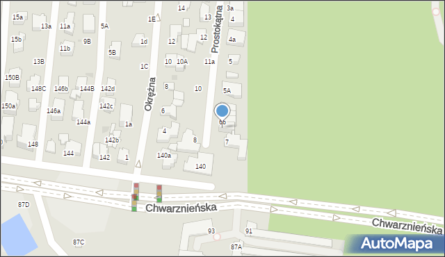 Gdynia, Prostokątna, 6c, mapa Gdyni