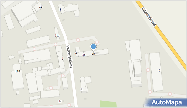 Giżycko, Przemysłowa, 4b, mapa Giżycko