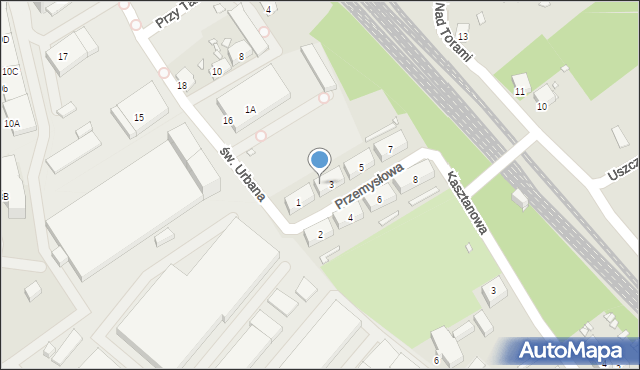 Gliwice, Przemysłowa, 3A, mapa Gliwic