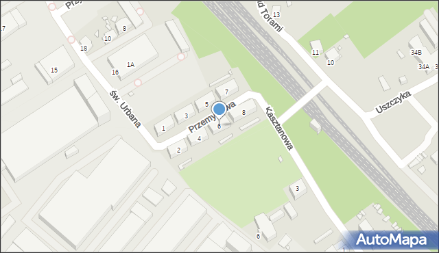 Gliwice, Przemysłowa, 6, mapa Gliwic