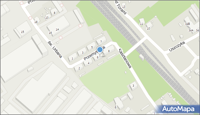 Gliwice, Przemysłowa, 6A, mapa Gliwic