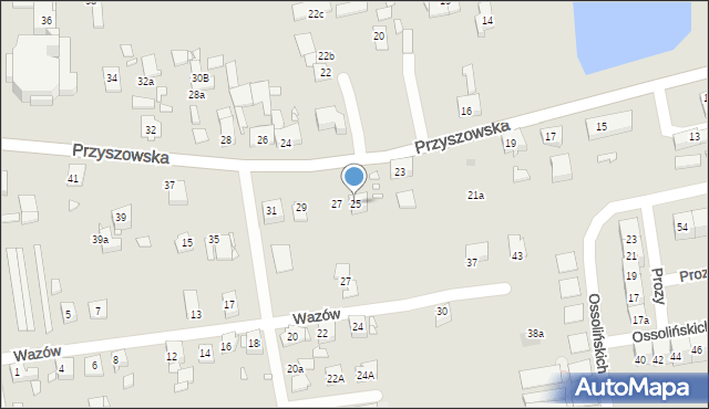 Gliwice, Przyszowska, 25, mapa Gliwic
