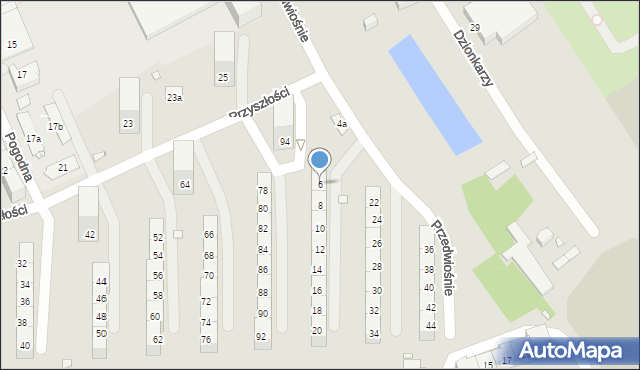 Gliwice, Przedwiośnie, 6, mapa Gliwic