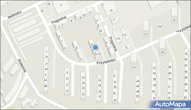 Gliwice, Przyszłości, 17, mapa Gliwic