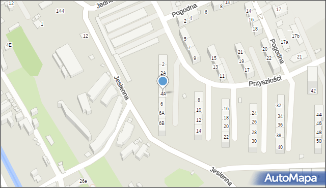 Gliwice, Przyszłości, 4A, mapa Gliwic