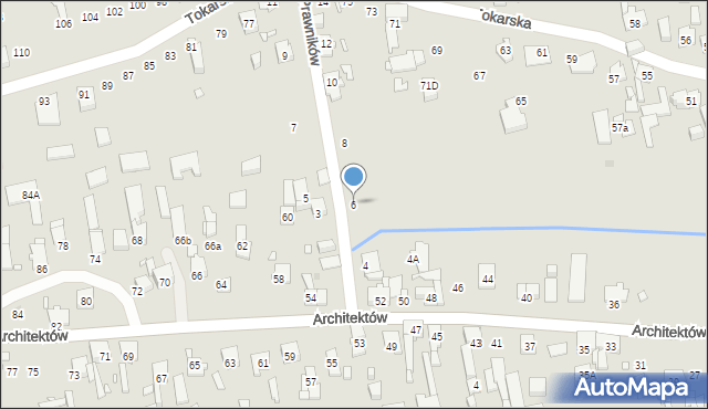 Gliwice, Prawników, 6, mapa Gliwic