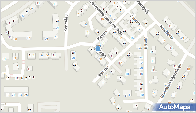 Głogów, Probusa, 8, mapa Głogów