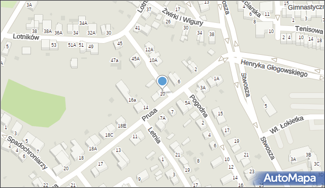 Głogów, Prusa Bolesława, 10, mapa Głogów