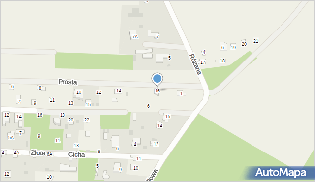 Goławice Drugie, Prosta, 16, mapa Goławice Drugie