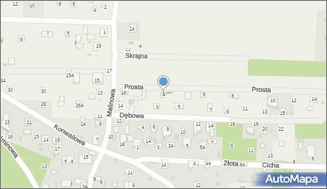 Goławice Drugie, Prosta, 4, mapa Goławice Drugie