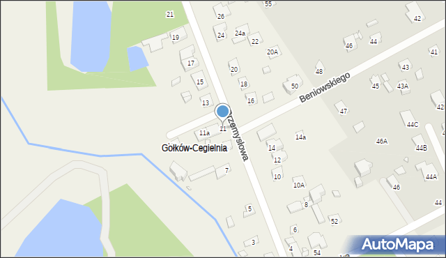 Gołków, Przemysłowa, 11, mapa Gołków