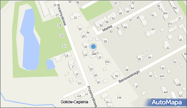Gołków, Przemysłowa, 24a, mapa Gołków
