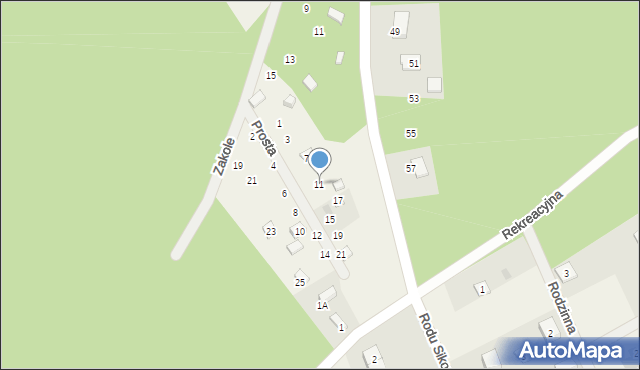 Gołubie, Prosta, 11, mapa Gołubie