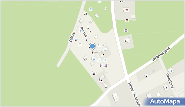 Gołubie, Prosta, 8, mapa Gołubie