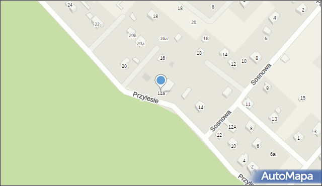 Gołubie, Przylesie, 14a, mapa Gołubie