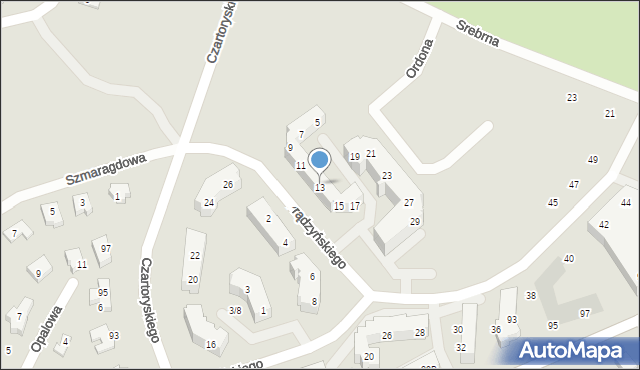 Gorzów Wielkopolski, Prądzyńskiego Ignacego, gen., 13, mapa Gorzów Wielkopolski