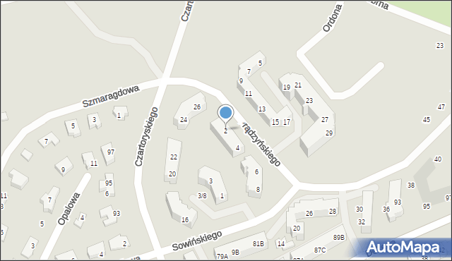 Gorzów Wielkopolski, Prądzyńskiego Ignacego, gen., 2, mapa Gorzów Wielkopolski