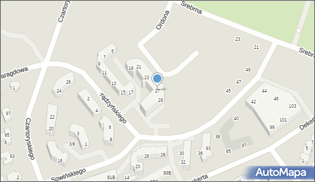 Gorzów Wielkopolski, Prądzyńskiego Ignacego, gen., 27, mapa Gorzów Wielkopolski