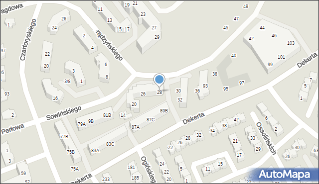 Gorzów Wielkopolski, Prądzyńskiego Ignacego, gen., 28, mapa Gorzów Wielkopolski