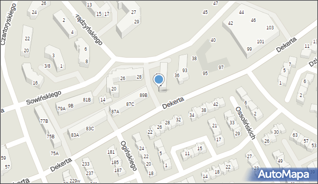 Gorzów Wielkopolski, Prądzyńskiego Ignacego, gen., 34, mapa Gorzów Wielkopolski