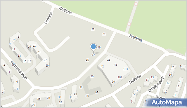 Gorzów Wielkopolski, Prądzyńskiego Ignacego, gen., 47, mapa Gorzów Wielkopolski