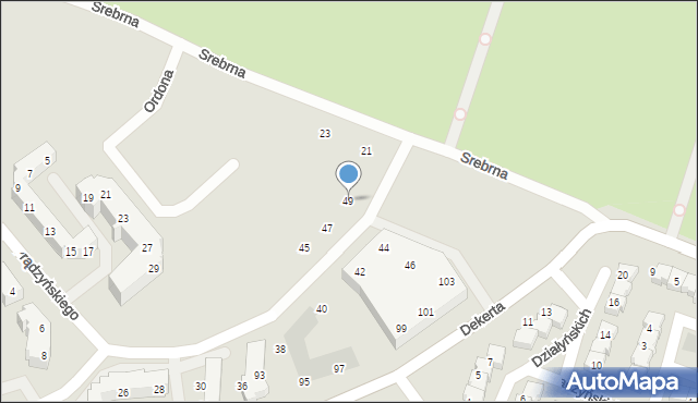 Gorzów Wielkopolski, Prądzyńskiego Ignacego, gen., 49, mapa Gorzów Wielkopolski