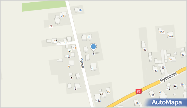 Gorzyce, Prusa Bolesława, 6, mapa Gorzyce