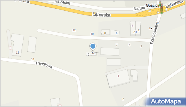 Gościcino, Przemysłowa, 9a, mapa Gościcino