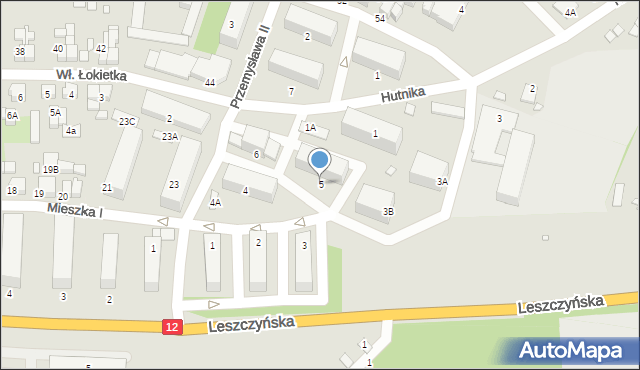 Gostyń, Przemysława II, 5, mapa Gostyń