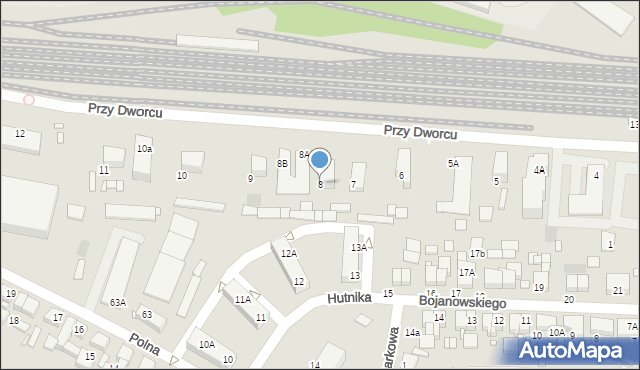Gostyń, Przy Dworcu, 8, mapa Gostyń