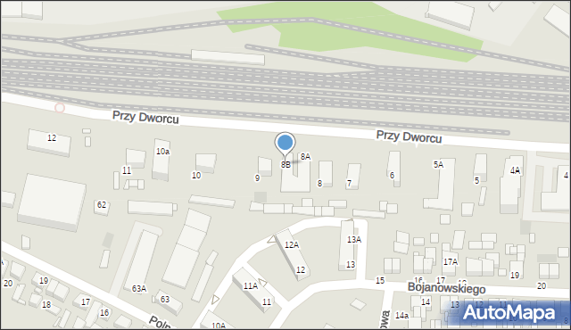 Gostyń, Przy Dworcu, 8B, mapa Gostyń