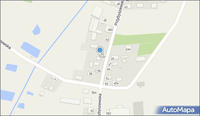 Goszczyn, Przybyszewska, 54, mapa Goszczyn