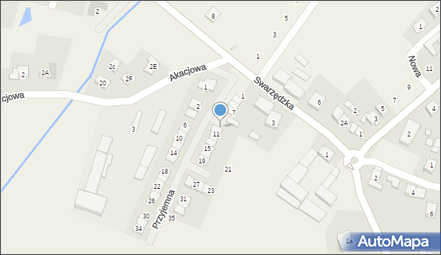 Gowarzewo, Przyjemna, 9, mapa Gowarzewo