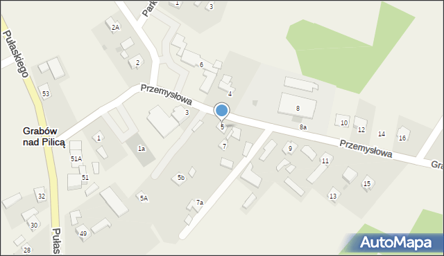 Grabów nad Pilicą, Przemysłowa, 5, mapa Grabów nad Pilicą