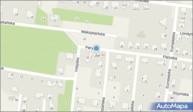 Grabówka, Praska, 23A, mapa Grabówka