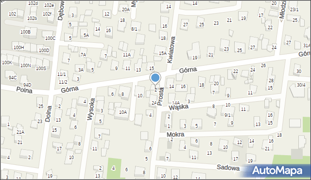 Grabówka, Prosta, 2, mapa Grabówka