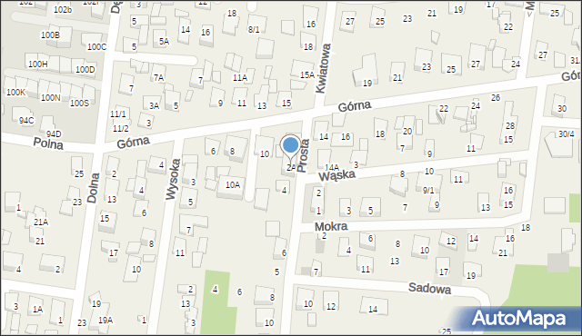 Grabówka, Prosta, 2A, mapa Grabówka