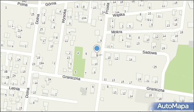 Grabówka, Prosta, 8, mapa Grabówka