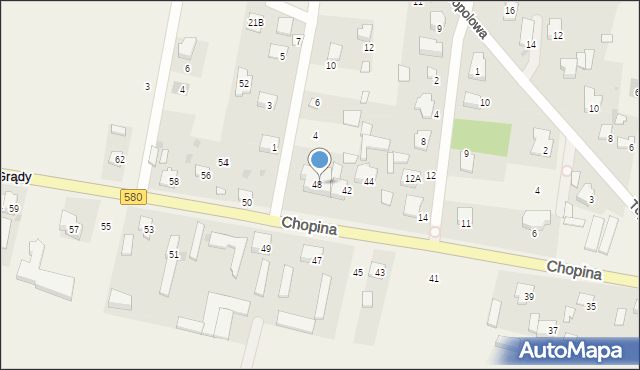 Grądy, Prosta, 2, mapa Grądy