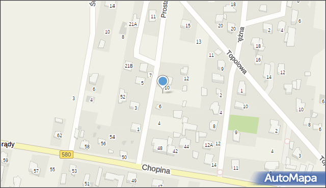 Grądy, Prosta, 8, mapa Grądy
