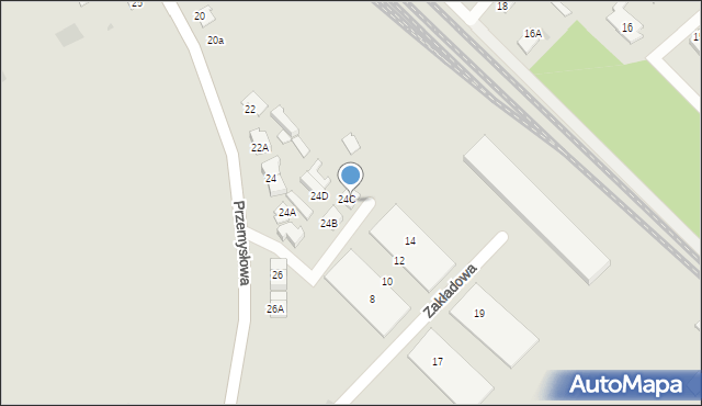 Grajewo, Przemysłowa, 26B, mapa Grajewo