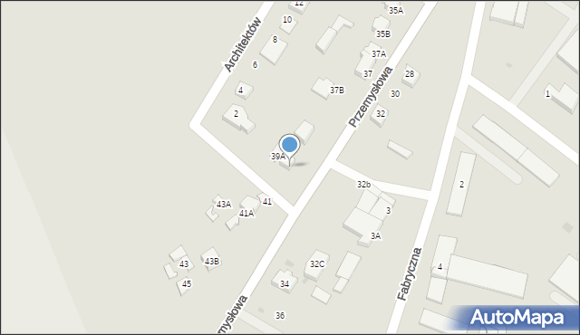 Grajewo, Przemysłowa, 39B, mapa Grajewo