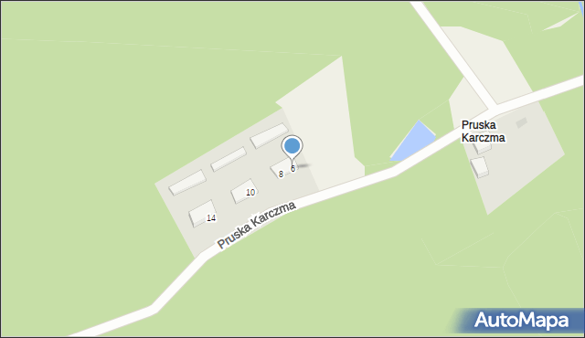 Graniczna Wieś, Pruskiej Karczmy, 6, mapa Graniczna Wieś