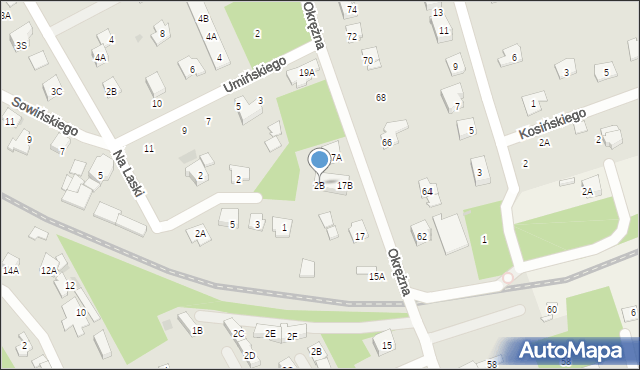 Grodzisk Mazowiecki, Prądzyńskiego Ignacego, gen., 2B, mapa Grodzisk Mazowiecki