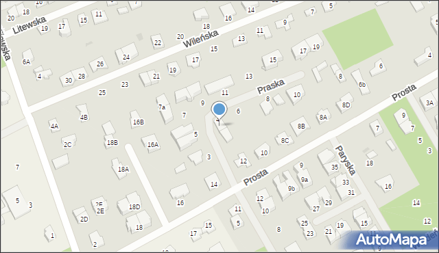 Grodzisk Mazowiecki, Praska, 4a, mapa Grodzisk Mazowiecki