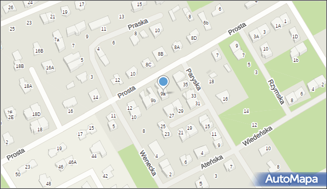 Grodzisk Mazowiecki, Prosta, 9a, mapa Grodzisk Mazowiecki