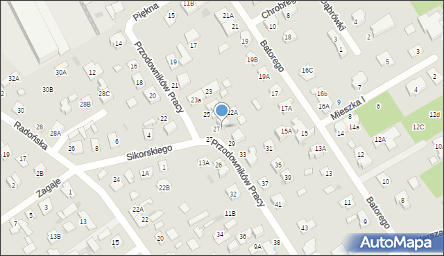 Grodzisk Mazowiecki, Przodowników Pracy, 22, mapa Grodzisk Mazowiecki